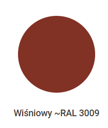 RUUKKI kolorystyka wiśniowy RAL 3009