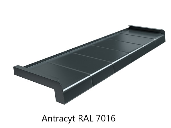 Antracyt RAL 7016 Parapety zewnętrzne Aluminiowe imitacja płytki