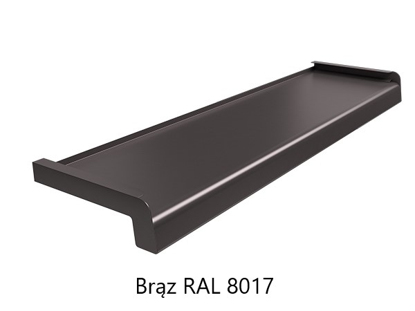 Brąz RAL 8017 parapety zewnętrzne stalowe softline